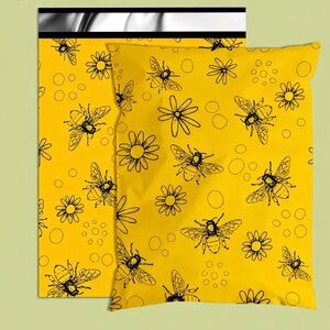 10x13 20 Yellow Bee and Flower Polymailers